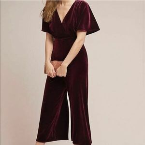 Greylin velvet jumpsuit from Anthropologie
